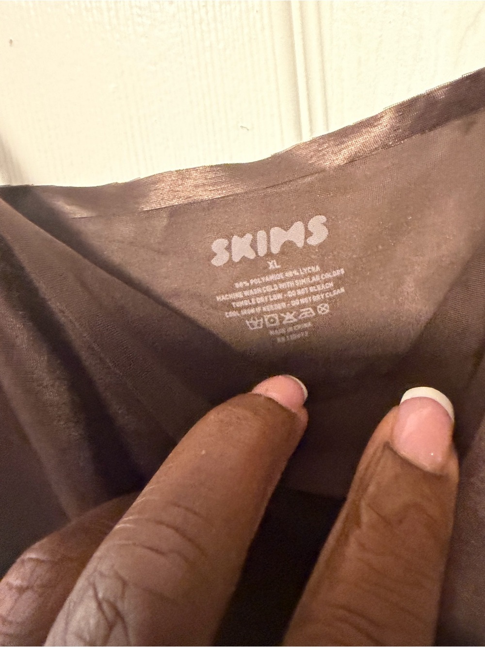 Skims Brown Shimmer Body Suit View 3